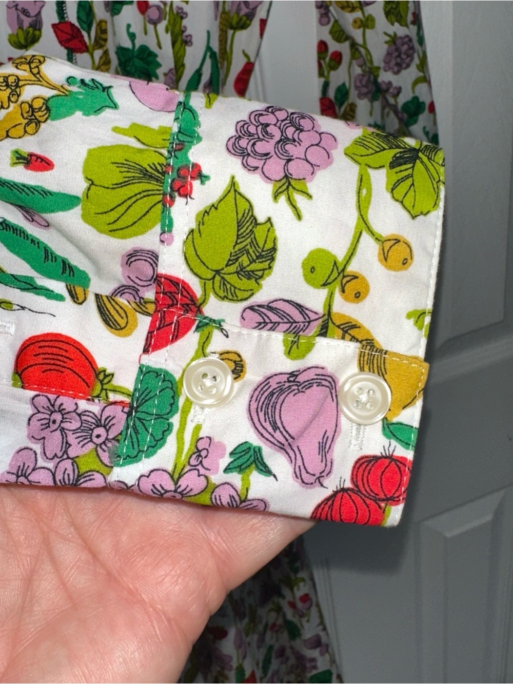Boden Amy Cotton Midi Shirt Dress US 6R Market Vegetable Botanical Print - Picture 8 of 10
